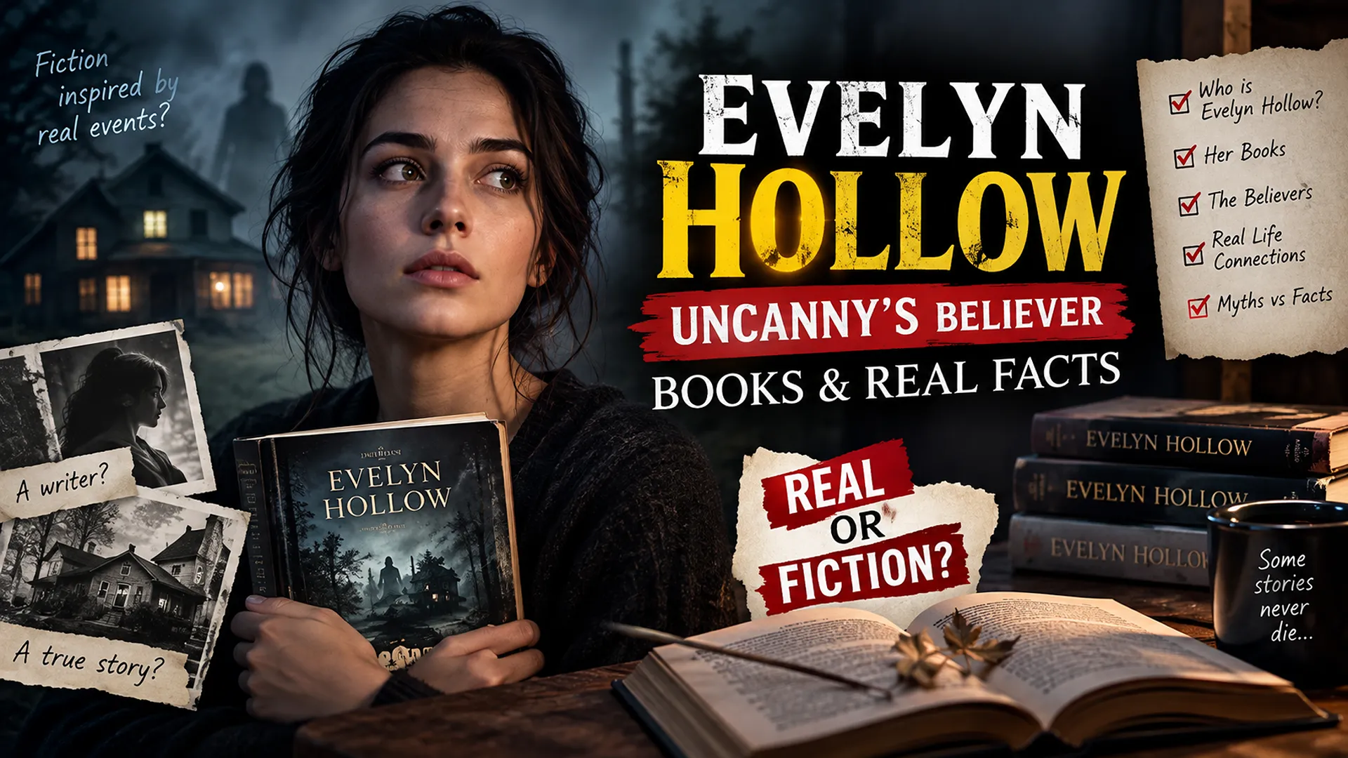 Evelyn Hollow: Uncanny’s Believer, Books and Real Facts